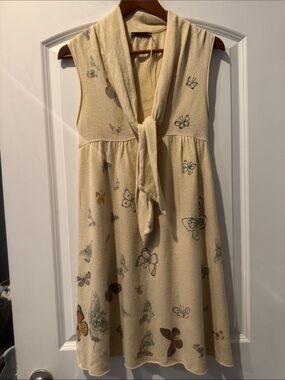 Anthropologie Leifsdoitir Butterfly angora merino sweater dress S